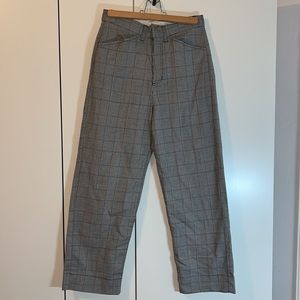 High waisted straight leg plaid pants new with tags from brixton